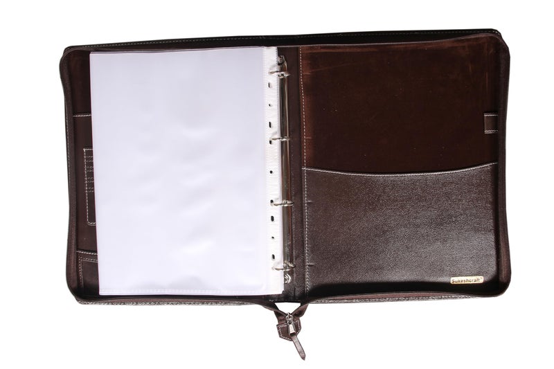 Sukeshcraft PU Multiuse 25 File Sleeve for Documents, Certificates, FDRs | A4 Size Portfolio Document Holder for Office, Home, School & Sports Use (Grain Coffee Brown) - Image 5