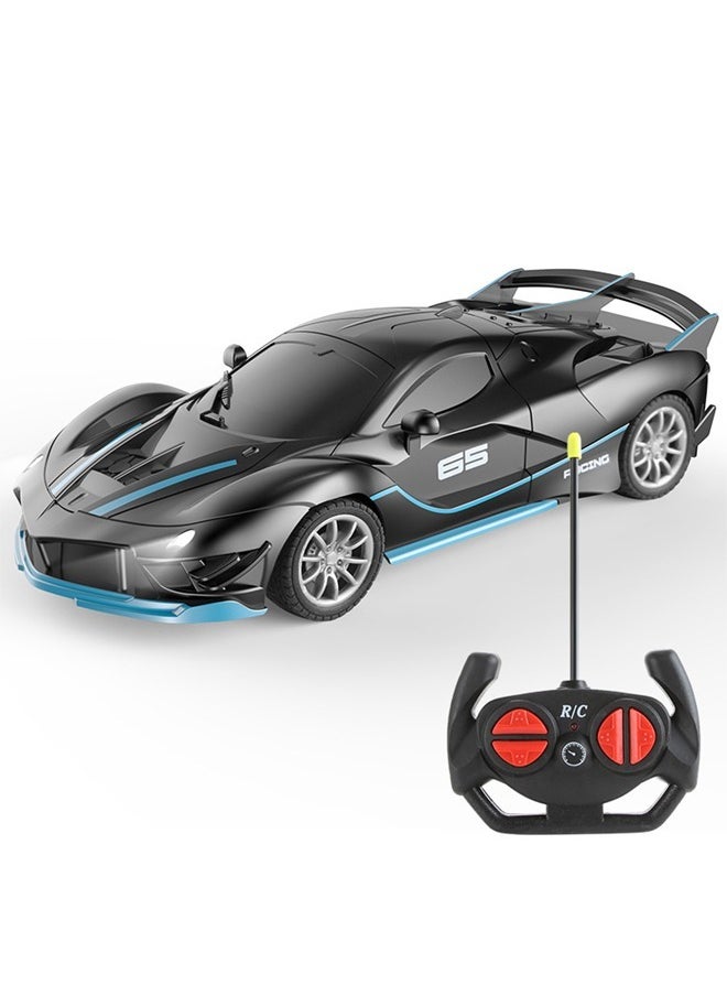 1:18 High Speed Black Remote Control Car With Cool Car Lights Battery Version 22 x 10 x 7 cm  - Image 1