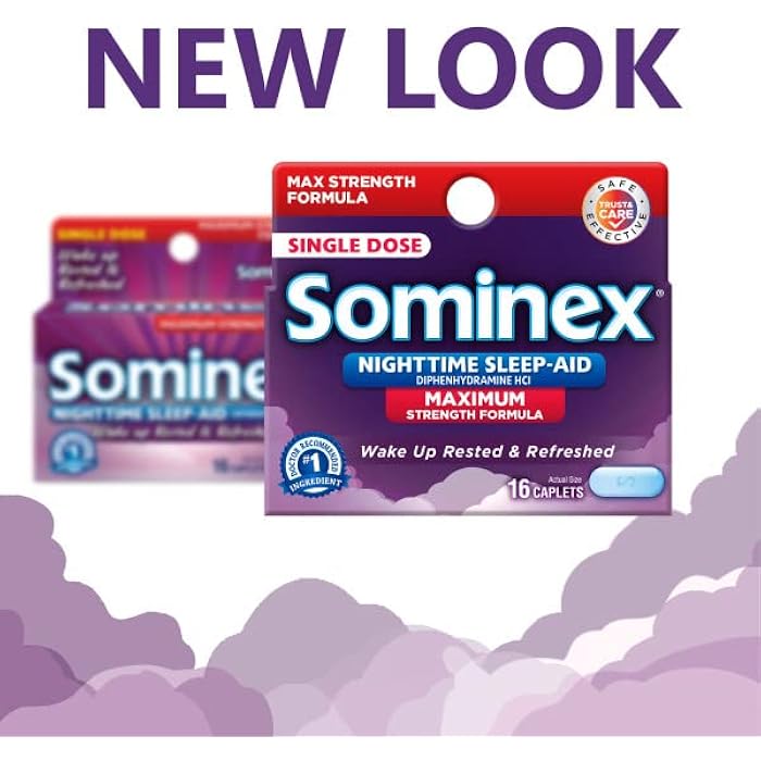 Sominex Nighttime Sleep-Aid Caplets, Maximum Strength, 16 ea (Pack of 6) - Image 2