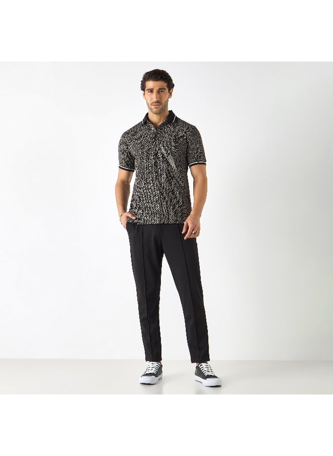 Iconic Iconic Printed Polo T-shirt with Short Sleeves  - Image 3