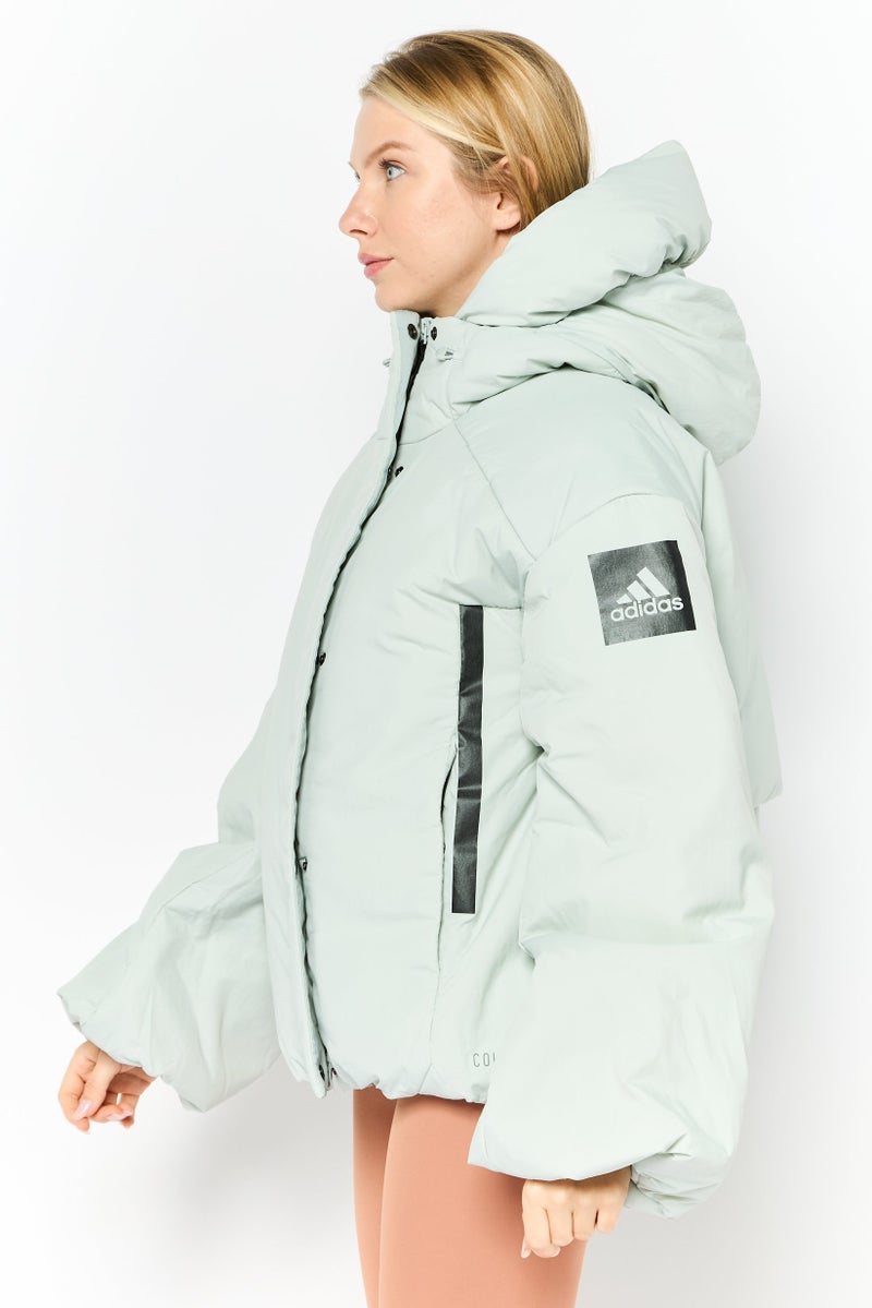 Adidas Women Sportswear Fit Long Sleeves Outdoor Jacket, Grey - Image 3