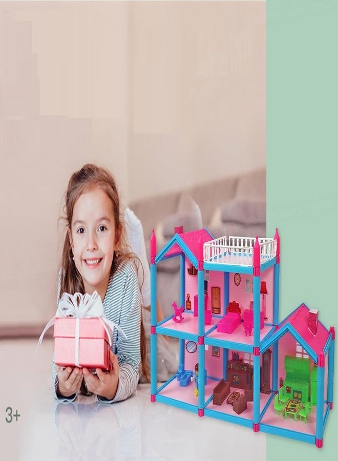 Medigo مجموعة ألعاب قلعة ميديجو الجميلة، موسيقى وأضواء جميلة، بيت دمى مع ملحقات - Image 4