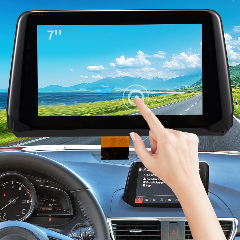Generic Touch Screen Replacement B61A611J0 Fit 2017 2018 Mazda 3 Sport GPS Navigation Radio Display, 7-Inch Touchscreen Glass Digitizer Compatible with GPS Mazda 3 Alexa Car Accessories BJS7669C0E BJS7669C0L  - Image 1