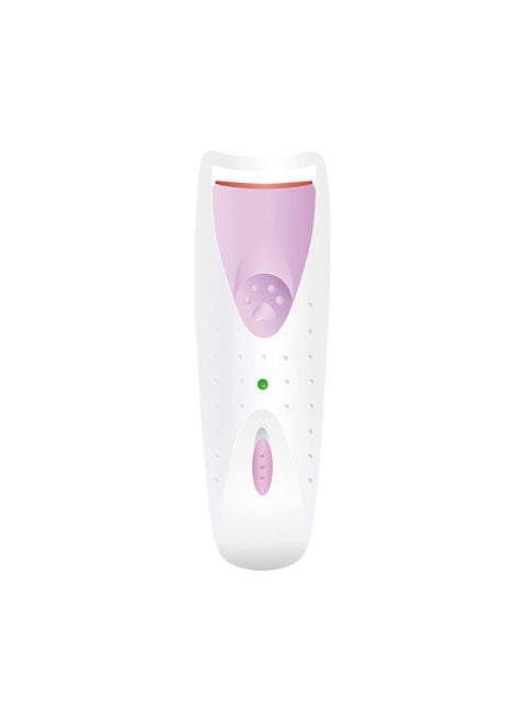 One-Step Electric Eyelash Curler with Elastic Silicone Pad (Pink)