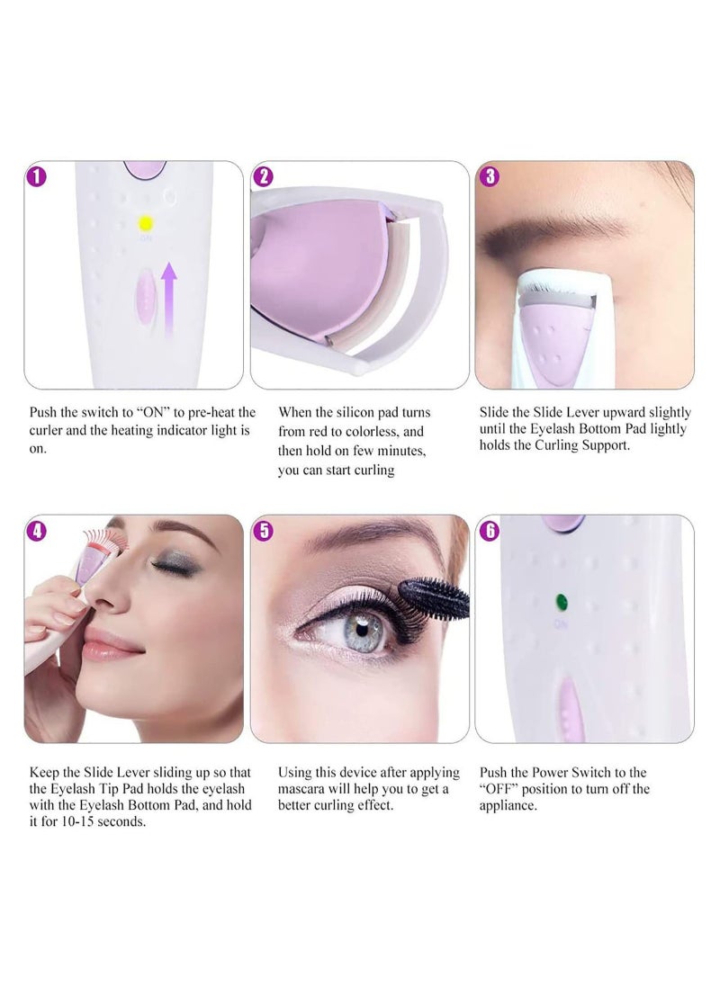 Arabest - One-Step Electric Eyelash Curler with Elastic Silicone Pad (Pink) - Image 1