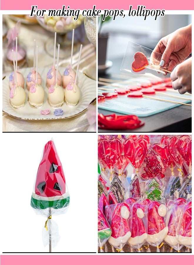 Yinkin Cake Pop Mold Sticks and Wrappers Cake Pop Kit Set Include 100 Parcel Bags 100 Papery Treat Sticks Metallic Twist Ties Scooper Ball Maker Lollipop Tools for Candy Chocolates and Cookies(Black) - Image 5
