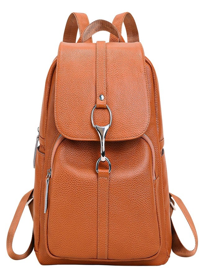 BOYATU Genuine Leather Backpack Purse for Women: Fashion Soft BackPacks Bag - Anti theft Travel Shoulder Handbag (Brown) - Image 1