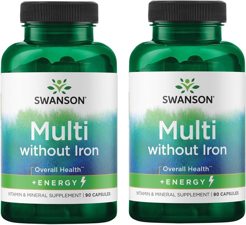 SWANSON Multivitamin Without Iron 90 Capsules for Adults - Image 1