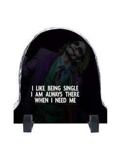 Service Zone Printed Marble Frame For Table Top I Like Being Single Iam Always There When I Need Me  - Image 1