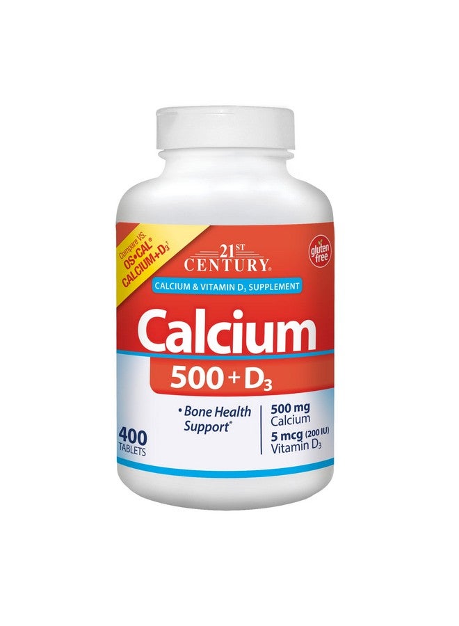 21st Century Calcium 500 mg Plus D3 Tablets, 400 Count - Image 1