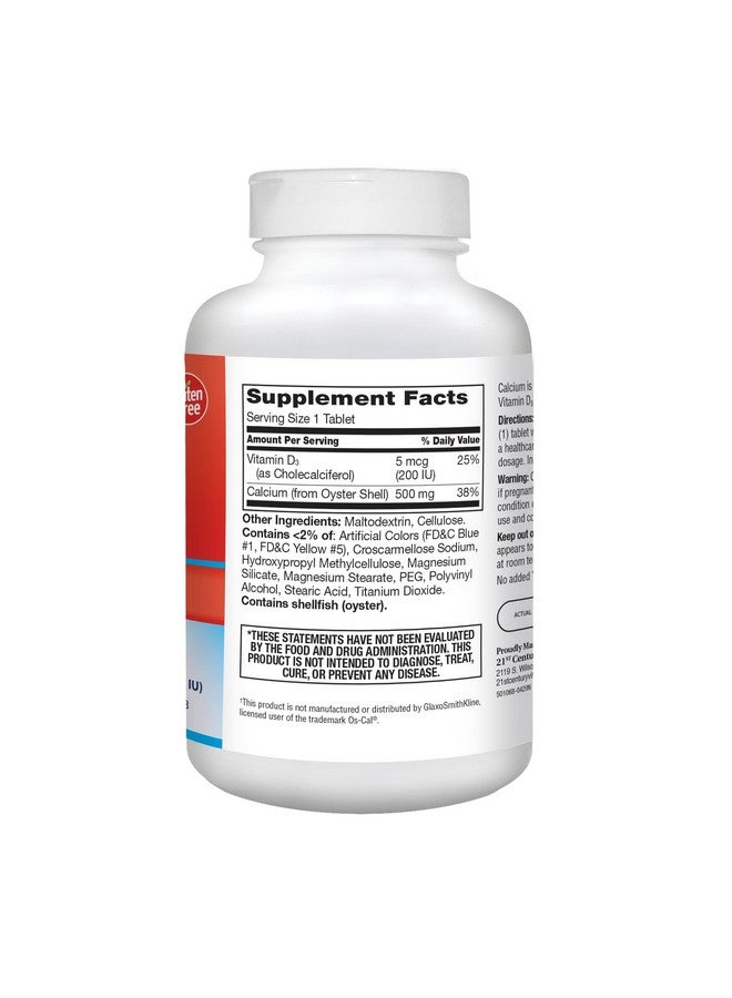 21st Century Calcium 500 mg Plus D3 Tablets, 400 Count - Image 4