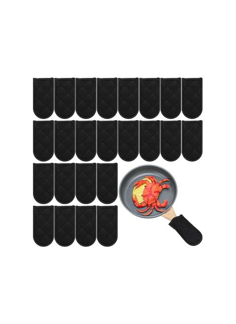 Black Hot Handle Covers, Gift Pan Handle Sleeve Covers Heat Resistant Cast Iron Handle Sleeve Machine Washable Handle Mitts for Kitchen Baking Cookware Craft Project for All Kinds of Cookware(5 Pack)