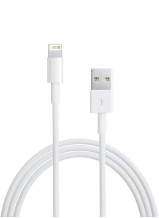 USB A to Lightning Car Cable - White