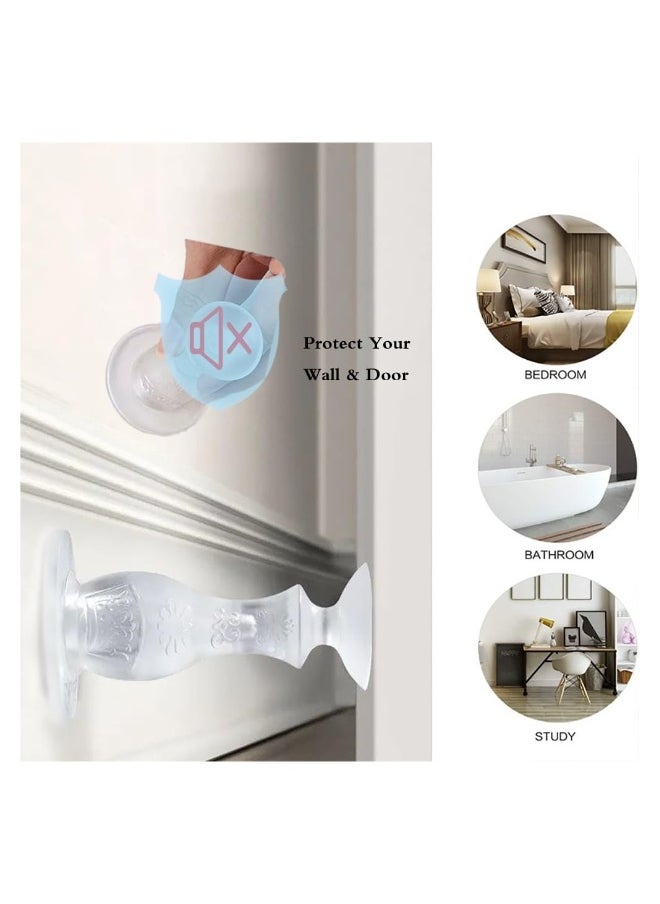 8 Pcs Door Stoppers, Silicone Door Stops Damage-Free with Durable Reusable Waterproof Rubber Door Stoppers for Heavy Duty Wall, No Need to Drill Collision Mute No Trace  - Image 2