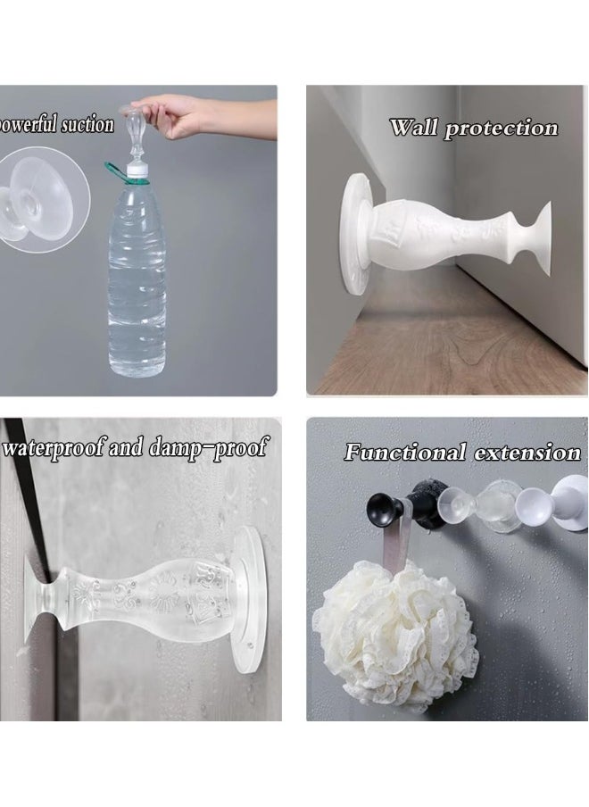 8 Pcs Door Stoppers, Silicone Door Stops Damage-Free with Durable Reusable Waterproof Rubber Door Stoppers for Heavy Duty Wall, No Need to Drill Collision Mute No Trace  - Image 4