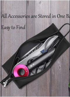 Y&D Travel Organizer for Dyson Airwrap Curling Iron Styler Compatible Portable Hair Dryer and Accessories (Black)  - Image 5