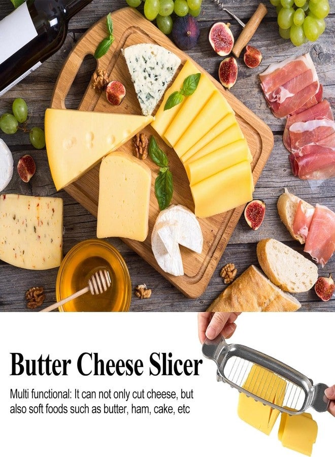 Jowxsx Silver Butter Cutter Slicer, Stainless Steel Butter Slicer Cheese Cube Cutter, Cheese Slicer with Ergonomic handle for block cheese, Versatile Cheese Slicer Food Grade Safe Block Cheese Cutter - Image 4