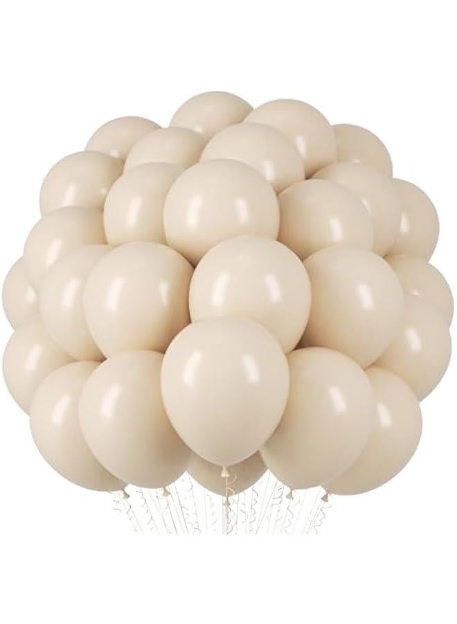Arabest 66 count 12 inch White Sand Latex Party Balloons for Wedding, Bridal Shower, Baby Shower, Birthday, Graduation, Anniversary, Bachelorette, Engagement Party Decorations - Image 1
