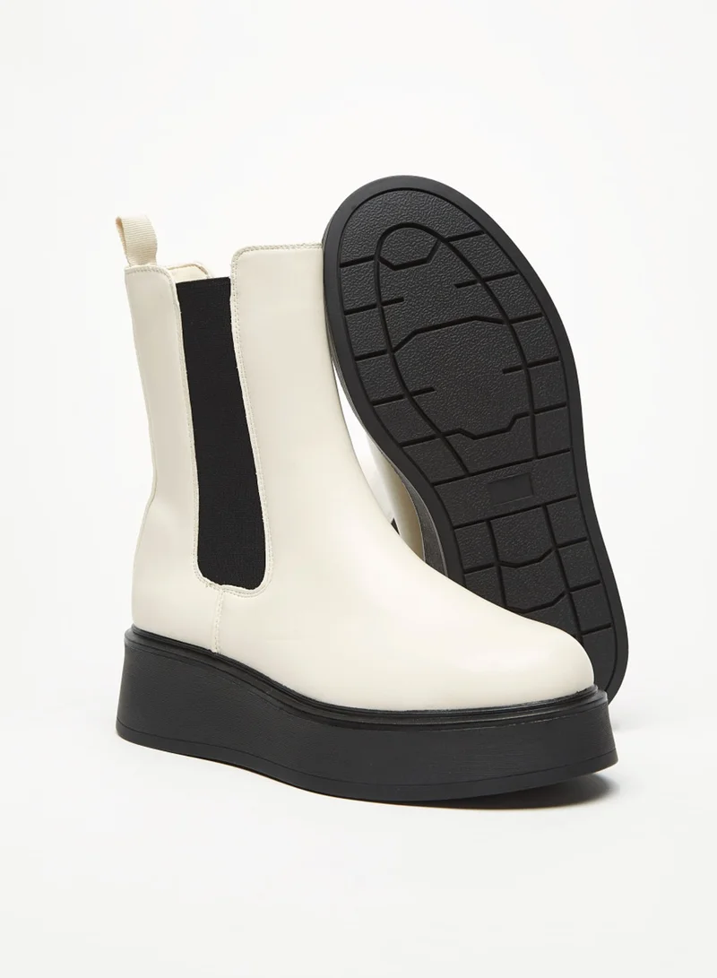 Flora Bella Solid Slip On High Shaft Boots With Pull Tabs By Shoexpress
