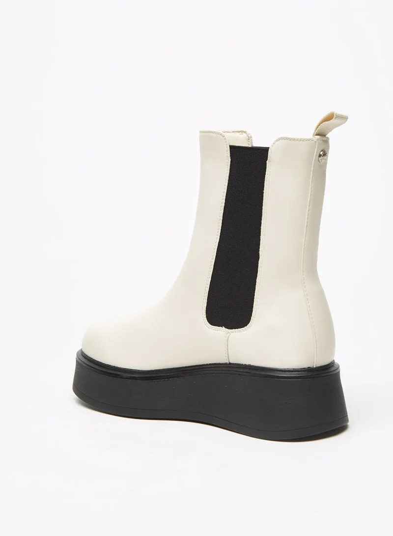 Flora Bella Solid Slip On High Shaft Boots With Pull Tabs By Shoexpress
