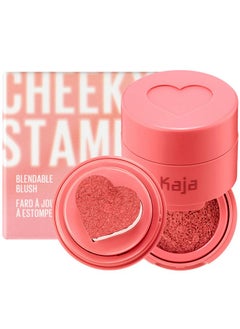KAJA Kaja Blush - Cheeky Stamp | Gift, 7 Shades, Buildable & Blendable Shade with Heart-shaped Applicator, Coral Finish, 03 Bossy, Sweet Valentine's Day Gift, 0.17 Oz  - Image 1
