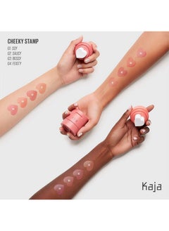 KAJA Kaja Blush - Cheeky Stamp | Gift, 7 Shades, Buildable & Blendable Shade with Heart-shaped Applicator, Coral Finish, 03 Bossy, Sweet Valentine's Day Gift, 0.17 Oz  - Image 5