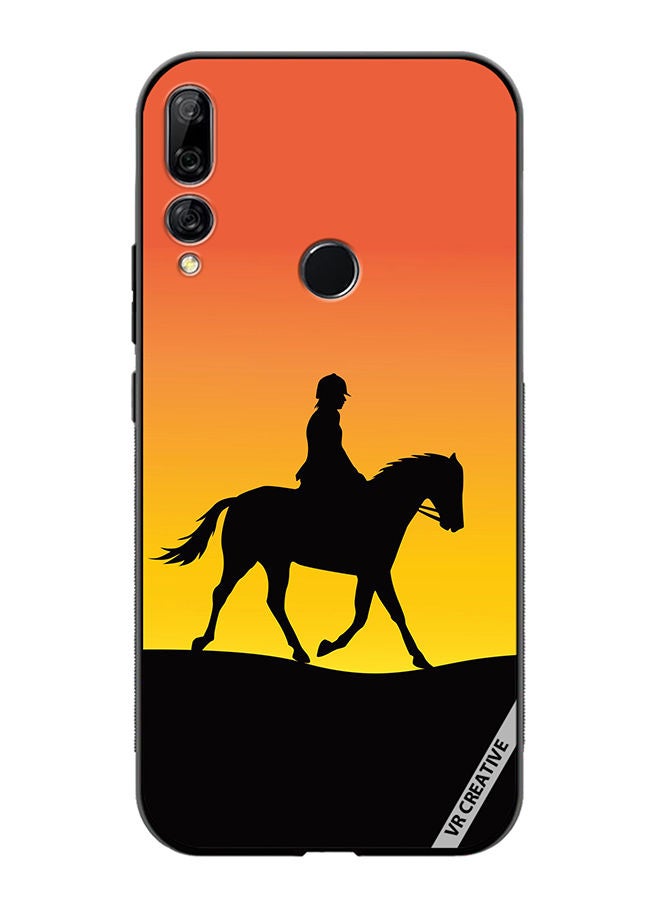 VR CREATIVE Protective Case Cover For Huawei Y9 Prime 2019 Horse Man Silhouette Design Multicolour - Image 1