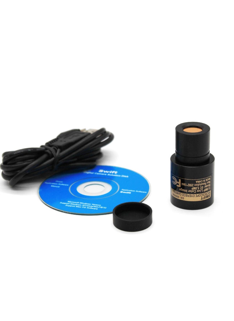 Swift Swift 5.0 Megapixel Digital Camera for Microscopes, Eyepiece Mount, USB 2.0 Connection, Color Photography and Video, Windows and Mac Compatible  - Image 2