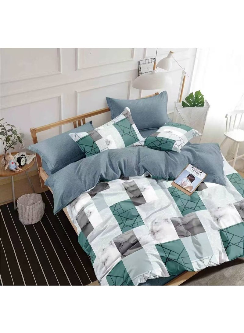 Luxury King 6-Piece Bedding Set –  simple Design, 220x240cm Duvet Cover with Fitted Sheet & 4 Pillowcases