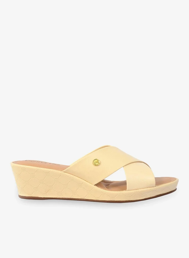 Auu Corss Strap Flat Sandal
