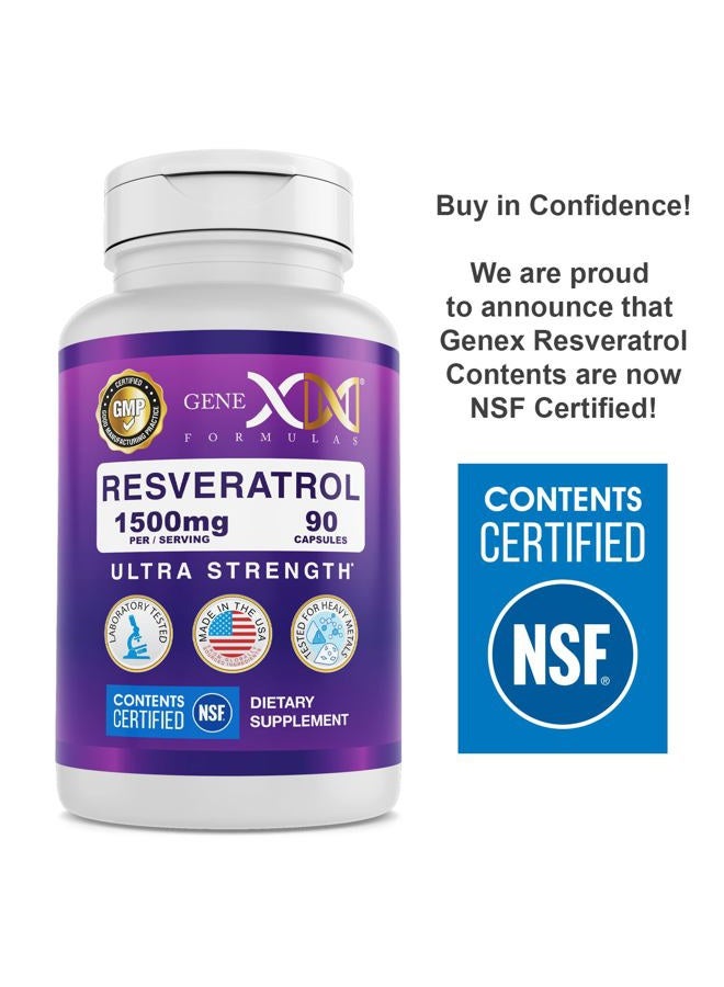 Genex Formulas 1500mg Resveratrol with BioPerine for Absorption (3 Pack) | Organic Trans-Resveratrol Capsules from Japanese Knotweed, Antioxidant Supplement for Healthy Aging - Image 4