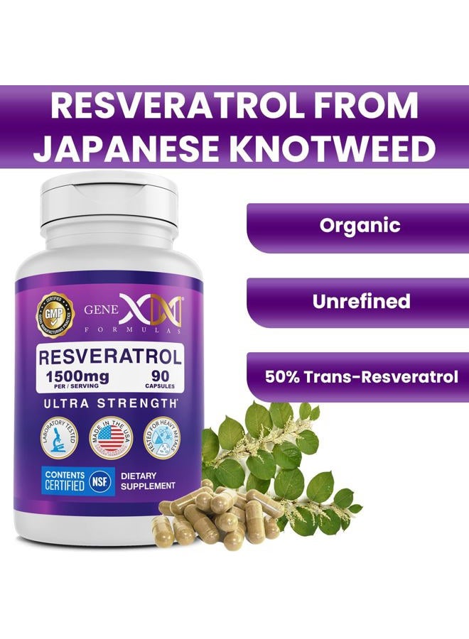 Genex Formulas 1500mg Resveratrol with BioPerine for Absorption (3 Pack) | Organic Trans-Resveratrol Capsules from Japanese Knotweed, Antioxidant Supplement for Healthy Aging - Image 5