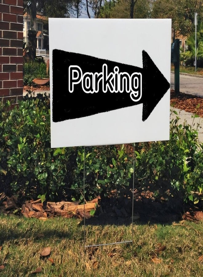 Newflager 6 Pack 18 x 12 Inches White Corrugated Plastic Yard Sign with Metal Stakes for Birthday, Real Estate Garage Sale Signs, Rent, Guidepost Decorations - Image 5