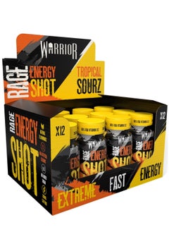 Warrior WARRIOR RAGE ENERGY SHOT TROPICAL SOURZ 60G*12  - Image 1