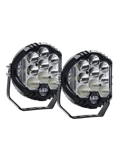 TBS DESIGN 2Pcs 7inch LED Work Light Pods Spot Flood Combo Beam Fog Lamp Offroad Driving Light, White  - Image 1
