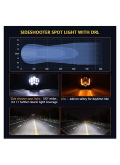 TBS DESIGN 2Pcs 7inch LED Work Light Pods Spot Flood Combo Beam Fog Lamp Offroad Driving Light, White  - Image 5