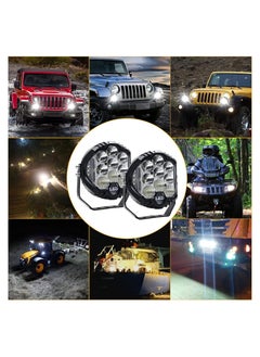 TBS DESIGN 2Pcs 7inch LED Work Light Pods Spot Flood Combo Beam Fog Lamp Offroad Driving Light, White  - Image 2