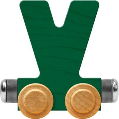 Maple Landmark NameTrains Bright Letter Car V Made in USA Green - Image 1