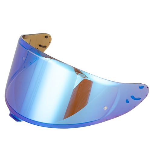 Soman RF-1400 RF 1400 Visors Shield Replacement, CWR-F2 Visor Face Shield Compatible With RF-1400 CWR-F2 Z8 NXR2 UV Protection (Smoke Revo Blue) - Image 1