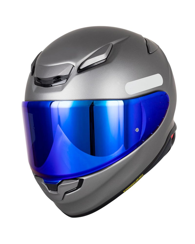 Soman RF-1400 RF 1400 Visors Shield Replacement, CWR-F2 Visor Face Shield Compatible With RF-1400 CWR-F2 Z8 NXR2 UV Protection (Smoke Revo Blue) - Image 5