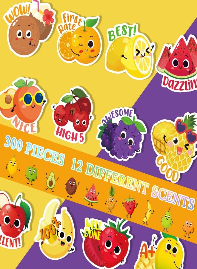 Jetec 300 Pcs Scratch and Sniff Sticker for Kids Smelly Scented Motivational Reward Stickers Teacher Incentive Positive Decal for Student Classroom Chart School Supplies(Fruity) - Image 4