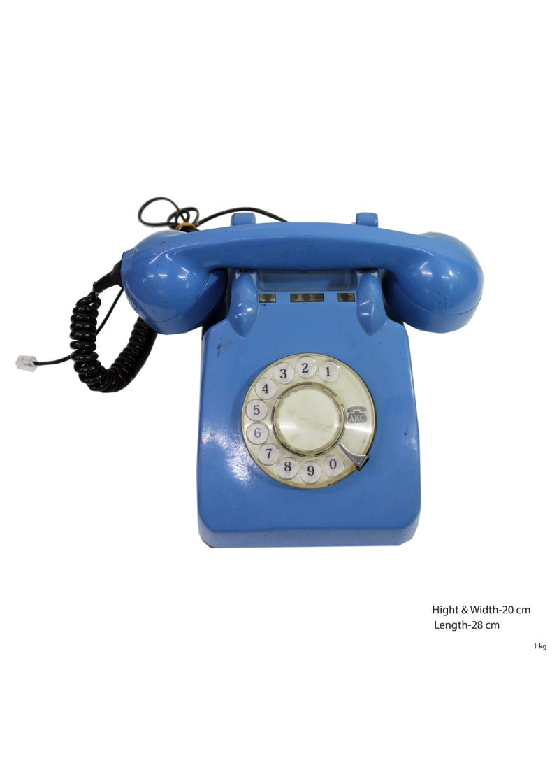Latas Old Style Rotary-Vintage Telephone, Nostalgic, Classic Style,Home, Office, Landline Phone, Traditional Bell Ring Tone|Working Condition (SKYBLUE)  - Image 2