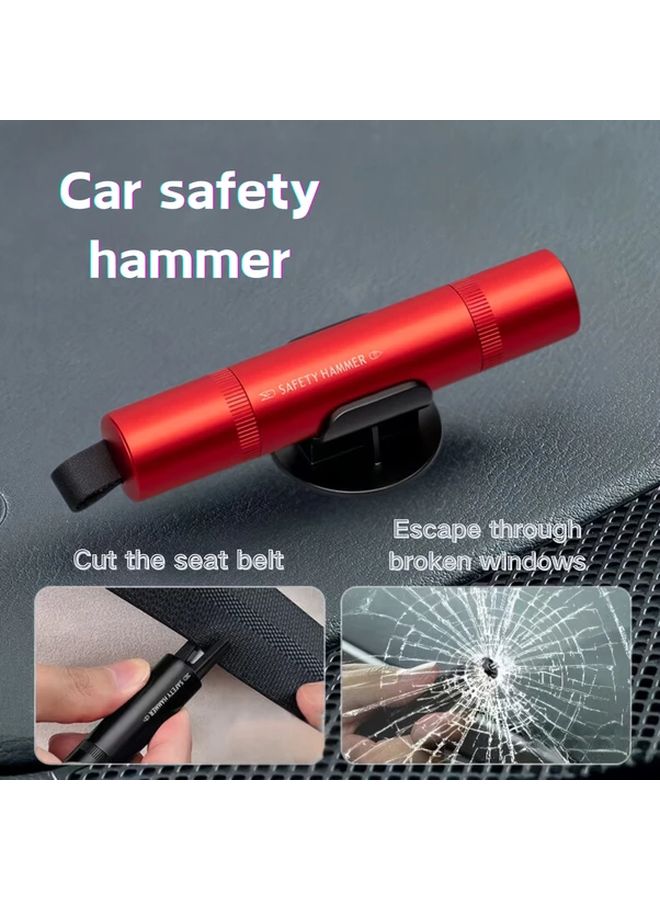 Heavy Duty Steel Emergency Car Safety Hammer Window Breaker And Seatbelt Cutter Compact Survival Tool With Ergonomic Grip Loud Safety Sound One Hand Operation And Belt Loop Attachment For Roadside Rescue Car Travel Essentials Black - Image 5