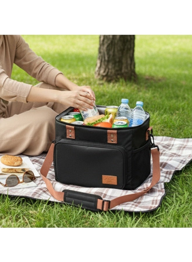 FALMER 16L Insulated Lunch Bag for Women & Men – Reusable Waterproof Oxford Cooler Tote with Food-Grade Aluminum Foil Lining – Large Capacity Holds Up to 20 x 330ml Bottles – Thermal Lunch Box for Work, School, Travel & Outdoor Activities - Image 5