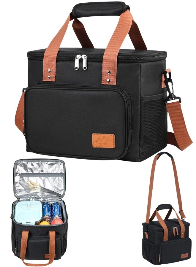 FALMER 16L Insulated Lunch Bag for Women & Men – Reusable Waterproof Oxford Cooler Tote with Food-Grade Aluminum Foil Lining – Large Capacity Holds Up to 20 x 330ml Bottles – Thermal Lunch Box for Work, School, Travel & Outdoor Activities - Image 1