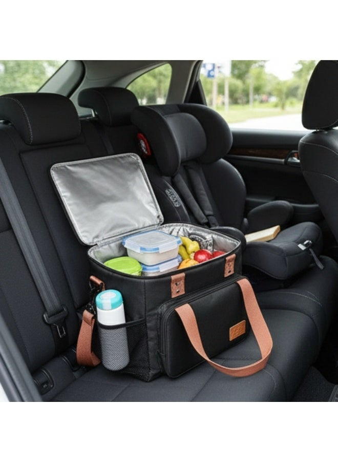 FALMER 16L Insulated Lunch Bag for Women & Men – Reusable Waterproof Oxford Cooler Tote with Food-Grade Aluminum Foil Lining – Large Capacity Holds Up to 20 x 330ml Bottles – Thermal Lunch Box for Work, School, Travel & Outdoor Activities - Image 3