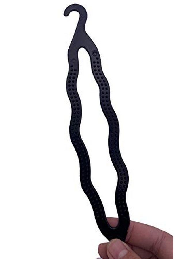 SYBL 6Pcs Black Plastic Bun Maker Curler Double Hook Hair Styling Crooked Hairpins Donut Bun Head Hair Twist Braid Hairdressing Tool Elegance Updo Hairstyles For Women Lady Girls - Image 4