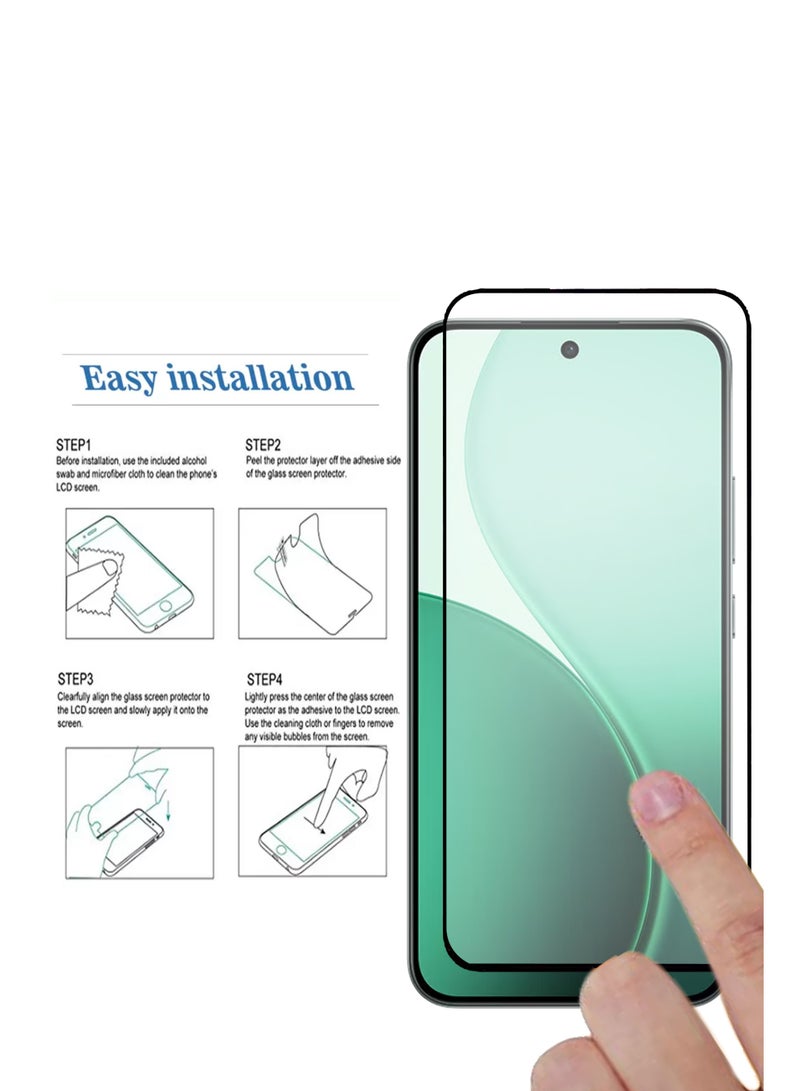 2 Pieces of Oppo Reno 14F 5G /Reno 14/Reno 13/Screen Protector – Edge to Edge Tempered Glass Screen Protector, High Transparency, Delicate Touch, Anti-Explosion, Smooth Arc Edges, Easy Installation - Image 4