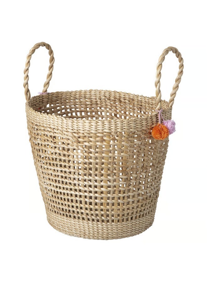 Basket Banana Fibre Handmade  28x25x33 cm - Image 1