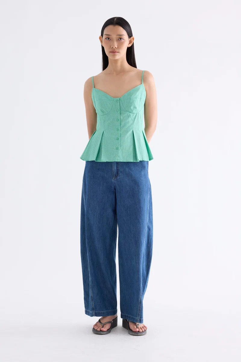 ذا اديتورز ماركت Kara Pleated Bustier Top